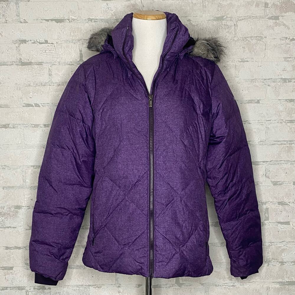 Columbia | Purple Down Feather Puffer Hooded Winter Jacket